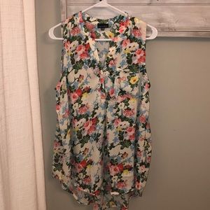 Zenobia XL Sleeveless Floral Top
